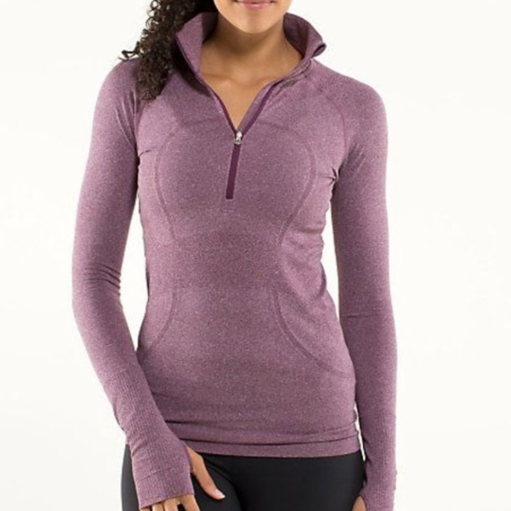 Lululemon Heathered Plum Swiftly Tech 1/2 Zip